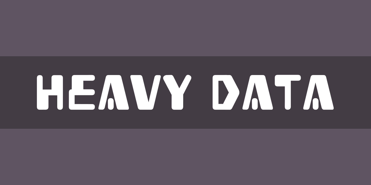 Przykładowa czcionka Heavy Data #1